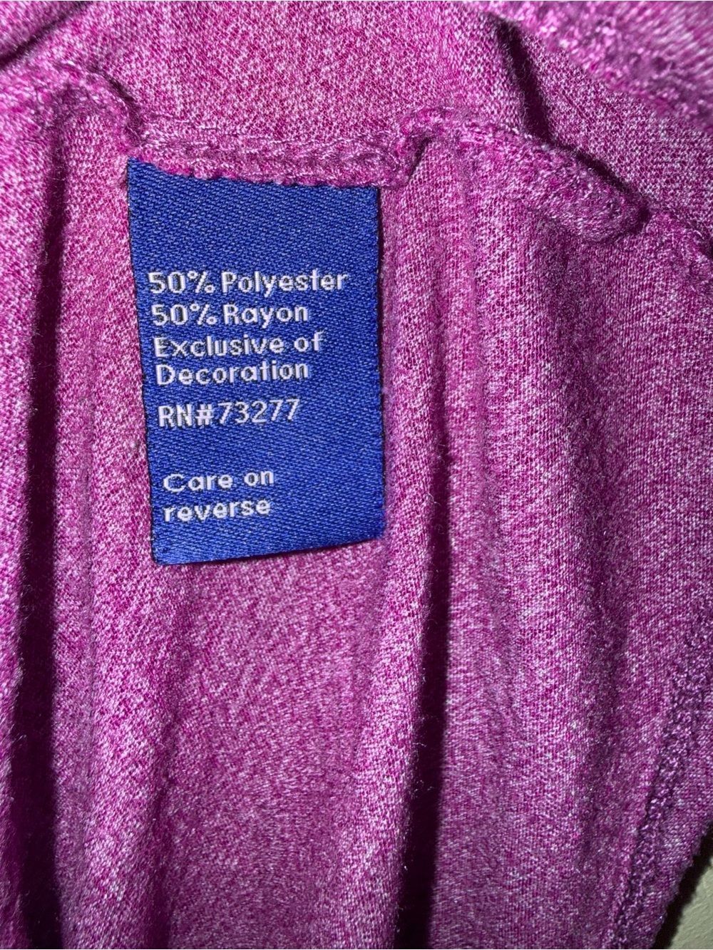 Apt. 9 Heathered Purple Twist-Hem Short Sleeve Top - Picture 6 of 6